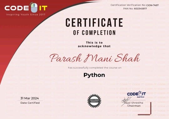Python Certificate