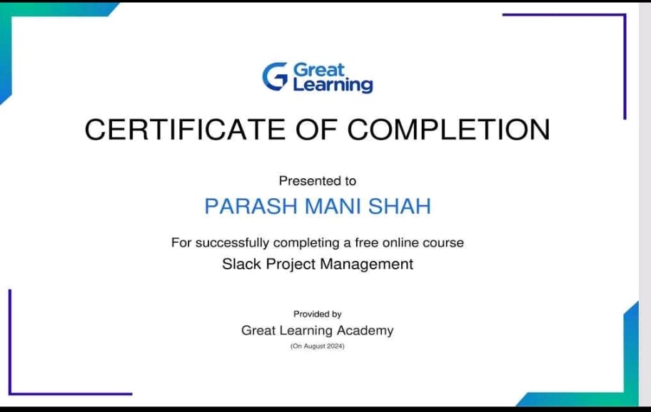 Slack PM Certificate